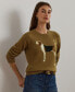 Women's Intarsia-Knit Beagle Cotton Sweater, Regular & Petite