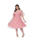 Фото #1 товара Plus Size 1950s Ruffle Sweetheart Swing Dress