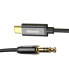 Фото #3 товара Kabel audio stereo przejścióka AUX 3.5mm Mini Jack - USB-C 120cm - czarny