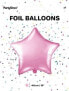 Party Deco Balon foliowy Gwiazdka, jasny różowy, 48cm uniwersalny