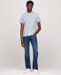 Фото #4 товара Men's Slim Fit Short Sleeve Geometric Print Button-Front Shirt