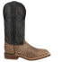 Фото #1 товара Tony Lama Galan Embroidery Square Toe Cowboy Mens Black, Brown Casual Boots 789