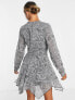 Фото #2 товара ASOS DESIGN lace up front mini dress in paisley print