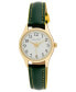 Women's Quartz Green Faux Leather Watch 30mm