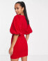 Фото #4 товара ASOS DESIGN Petite cord corset mini dress in red