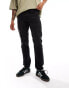 Pull&Bear straight fit jeans in washed black