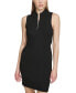 Фото #1 товара Women's Open-Back Half-Zip Ribbed Dress