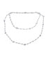 Fashion Extra Long Multi Wrap Layering Simulated White Pearl Station Chain Endless Strand Necklace For Women 63 Inch Length