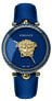 Фото #1 товара Versace Damen Armbanduhr PALAZZO 39 mm Leder Armband blau VECO021 22