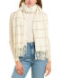 In2 By Incashmere Windowpane Cashmere Wrap Women's White