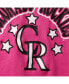 Big Girls Pink Colorado Rockies Jersey Stars V-Neck T-shirt