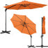 Фото #1 товара Садовый зонт Uniprodo модель UNI_UMBRELLA_2R300OR_N (округлый, подвесной, поворотный) - полиэстер, алюминий, сталь, 300 см, оранжевый