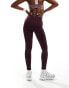 ASOS 4505 Icon bum sculpt gym legging in burgundy Красный, 32 - фото #1