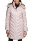 ფოტო #1 პროდუქტის Women's Faux-Fur-Trim Hooded Puffer Coat