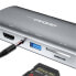 Фото #5 товара 11w1 Adapter HUB USB-C HDMI 3,5 mm mini jack USB czytnik kart SD micro SD VGA RJ45 szary