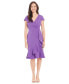 ფოტო #1 პროდუქტის Petite V-Neck Jersey Fit & Flare Dress