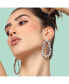ფოტო #2 პროდუქტის Women's Silver Bling Teardrop Earrings