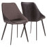 Фото #11 товара Marche TwoTone Chair in Faux Leather and Fabric Set of 2