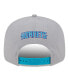 Фото #4 товара Men's Gray Charlotte Hornets Chenille Band 9FIFTY Snapback Hat