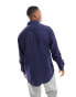 Tommy Hilfiger pigment dyed solid regular fit shirt in navy