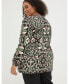 ფოტო #2 პროდუქტის Women's Plus Size Gina Mosaic Leaf Tunic top