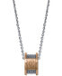 ფოტო #1 პროდუქტის Women's Forever Two-Tone PVD Stainless Steel Cable Pendant Necklace