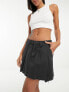 Фото #1 товара ASOS DESIGN pleated mini skirt in washed black