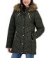 Фото #1 товара Trendy Plus Size Faux-Fur-Trim Hooded Puffer Coat, Created for Macy's