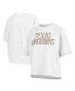 ფოტო #1 პროდუქტის Women's White Texas Longhorns Motley Crew Chain Stitch Slub Waist Length Boxy T-shirt