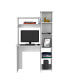 Aramis Desk, Five Shelves, Two Superior Shelves, White