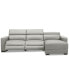 Фото #13 товара Nevio 115" 3-Pc. Leather Sectional with 2 Power Recliners, Headrests and Chaise, Created For Macy's