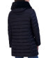 Фото #2 товара Women's Faux-Fur-Trim Hooded Packable Shine Puffer Coat