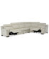 Julius II 5-Pc. Leather Sectional Sofa With 2 Power Recliners, Power Headrests & USB Power Outlet, Created for Macy's