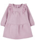 Baby Long Sleeve Fleece Dress 3M