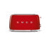 Фото #1 товара SMEG Four Slice Toaster Red TSF02RDEU - 4 slice(s) - Red - Steel - Buttons - Level - Rotary - China - 1500 W