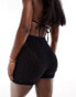 Aria Cove crochet beach shorts co-ord in black