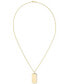 ფოტო #3 პროდუქტის Polished ID Tag Pendant 18" Curb Link Chain Necklace in 10k Yellow Gold