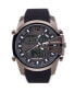 ფოტო #1 პროდუქტის Men's Analog-Digital Black and White Silicone Strap Watch 51mm