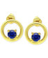 ფოტო #10 პროდუქტის Cubic Zirconia Circle Stud Earrings, Created for Macy's