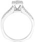 ფოტო #3 პროდუქტის Diamond Halo Engagement Ring (3/4 ct. t.w.) in 14k White Gold