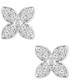 ფოტო #3 პროდუქტის Lab-Created Diamond Flower Stud Earrings (1/2 ct. t.w.) in Sterling Silver