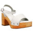 Фото #2 товара Corkys Country Club Wood Platform Womens White Casual Sandals 81-0014-WHTE