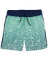 Kid Shark Print Swim Trunks 7