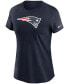 ფოტო #2 პროდუქტის Women's Navy New England Patriots Logo Essential T-shirt