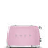 Фото #6 товара SMEG toaster TSF03PKEU (Pink) - 4 slice(s) - Pink - Steel - Buttons - Level - Rotary - 50's Style - China