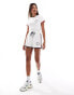 Фото #3 товара ASOS Weekend Collective towelling runner short co-ord in white