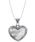 ფოტო #1 პროდუქტის Mother-of-Pearl Heart 18" Pendant Necklace in Sterling Silver