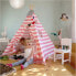 Фото #2 товара Tipi Zelt rosa gestreift 120x120x150cm