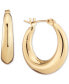 ფოტო #1 პროდუქტის Puffed Hoop Earrings