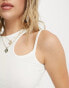 Фото #8 товара Stradivarius seamless one shoulder top in white